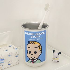 ถ้วยแปรงสีฟันการ์ตูนน่ารักพร้อมดีไซน์สแตนเลสสำหรับการดูแลช่องปากทุกวัน