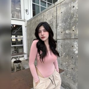 🌈 SpinnyHouse 🌈 บอดี้สูท แขนยาวเว้าหลัง บอดี้สูทแขนยาว ช่วงเป้าแกะได้ บอดี้สูทสายฝอ รุ่น บอดี้ยาว บอดี้สูทแขนยาว M102A