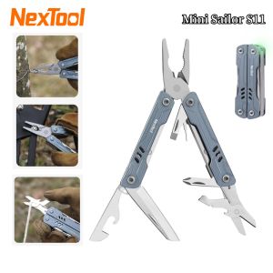 NexTool 12-In-1 Mini Sailor Pliers S11 Multi Tool EDC Pocket Folding Tools Outdoor Wire Cutters Screwdriver Scissors Ard Pin EDC Tools Hand Tool