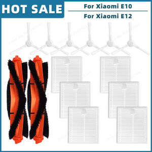 Compatible For Xiaomi Robot Vacuum E10 E10C E12 B112 Replacement Spare Parts Accessories Side Brush Hepa Filter Mop Cloth