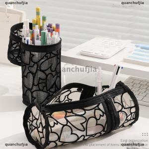 [COD] quanchufjia กล่องใส่ดินสอแนวตั้งตาข่ายกระเป๋าใส่ดินสออเนกประสงค์สำหรับนักเรียนเครื่องเขียนอุปกรณ์สำหรับโรงเรียนกระเป๋าแต่งหน้ากระเป๋าเครื่องสำอางสำหรับเดินทาง