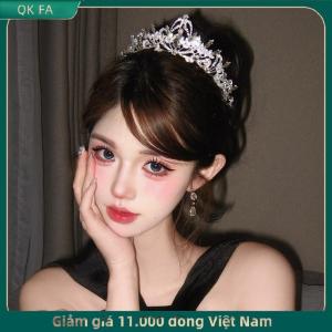QK FA ✨ Cô Dâu Wedding Mũ sắt Pha Lê Vương Miện Cho Phụ Nữ Sinh Nhật 13th Đảng Cô Gái Thanh Lịch Diadem Công Chúa Tóc Phụ Kiện