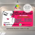 150x75 Spanduk Banner Salon Kecantikan, Eyelash, Nail Art, Dll. 