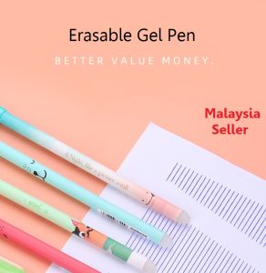 Erasable Gel Pen With Refill 0.5mm Blue and Black InkStationery Pen for Students Office School Supplies (Boleh Padam)