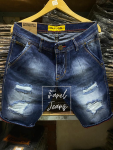 Celana Pendek Jeans Pria MC WISCER Terbaru Kekinian Tidak Melar Pola Skinny Viral Denim Pendek