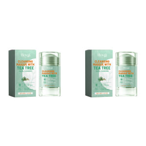 HOYGI Strawberry/Tea Tree Mask Stick Mud Clay Cleans Pores Blackheads Relieves Redness Clay Stick Moisturizing Deep Cleaning Solid Oil Control Smearing Mud Film 40g