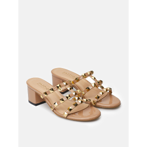 PAZZION 9628-8A Studded Slide Sandals