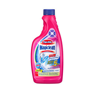 Magiclean Pipe & Sink Cleaner 500ml Trigger & Refill | Everyday Drain Cleaner | Eliminates Odor | Dissolves Hair and Grease | Strong Penetrative Gel | Japans #1 Household Brand | Imported