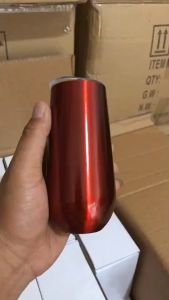 Hàng Sẵn 6OZ Swig Cốc cách nhiệt vỏ trứng 304 Ly vang đỏ bằng thép không gỉ hình trứng bụng lớn U Ly bia chân không