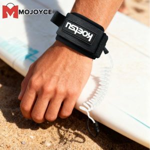 MOJOYCE Coiled Bodyboarding Leash TPU Material Strong Cord Stand UP Paddle Board Leg Rope Stretchable for Fishing Tools Rods Strap