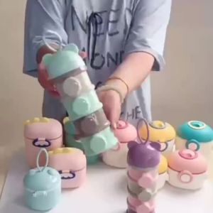 Powdered Milk  4 Tier Portable Outdoor Sealed Powdered Milk Dispenser  baby container milk