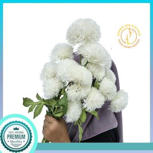 Bunga Artificial Dekorasi Amimajus Snow 3 Cabang
