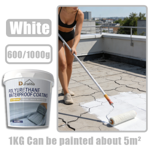 ✨1000g with brush✨Duralite Polyurethane PU Waterproof Coating Heavy Duty Leak Repair Paint | UV Heat Resistant Weatherproof Long Lasting Sealant for Roof Bathroom Concrete Wall Floor Gutter Crack Repair | Easy Apply Home DIY Commercial Indoor Outdoor Use