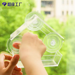 High Visibility Acrylic Bird Feeder Cage Window Parrots Feeder For Easy Maintenances Bird Observation Feeding Cage