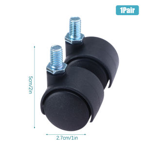 [haoh] 1Pair 1inch Universal Wheel Swivel Caster Roller Wheel Furniture Office Chair Caster With Brake For Luggage Accessories