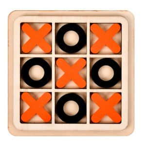 Aoduoyaya Wooden Tic-Tac-Toe Game Board Game Family Party Chess Games Puzzle Game Educational Toys 井字棋