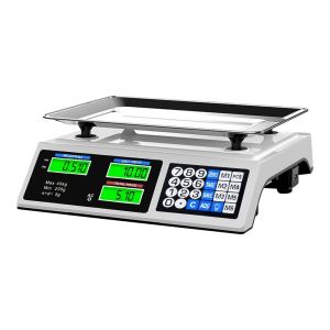 Four Seas เครื่องชั่งน้ำหนักดิจิตอล ใช้ในครัวเรือน โรงงาน แบบคำนวณราคาได้ เครื่องชั่งดิจิตอล ชั่งได้สูงสุด 40Kg