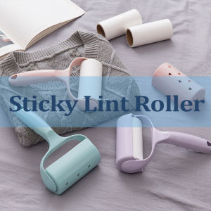 Portable Sticky Lint Roller Reusable Pet Hair Sticky Roller Dust Hair Pet Fur Remover Sofa Curtain Bedsheet Cloth Cleanning Tools CNY Gift Present