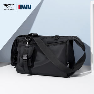 Septwolves Fashion Waterproof Nylon Men Shoulder Bag Male Casual Large Crossbody Messenger Bag Cycling Traveling Side Package2026