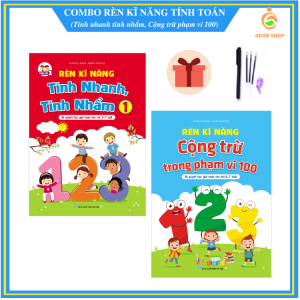 (Quà tặng 10K) Rèn Kỹ Năng Tính Nhanh Tính Nhẩm Cộng Trừ Phạm Vi 100 - Bí Quyết Học Giỏi Cho Trẻ (Trọn bộ tặng bộ bút)
