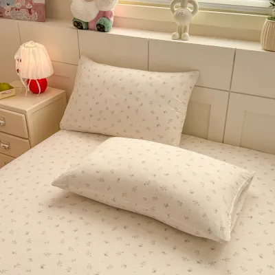 1pc Pillowcase Floral/Rabbit/Kitty/Cat/Strawberry/Cherry Print Pillow Cover 48x74cm Washed Cotton Soft Bedding Pillow Case 枕套
