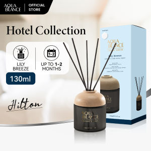AQUABLANCE 130ml Hotel Scents Essential Reed Diffuser | Lily Breeze | Luxury Series | For Homes & Offices | Gift Idea