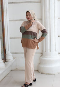 Baju stelan one set carolla set knit premium