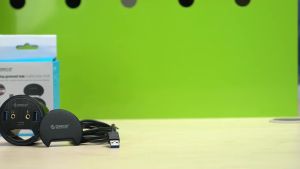 USB 3.0 Desktop Grommet HUB Multi-Function Audio Power Adapter Splitter