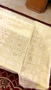 SONGKET TENUN CREAM GOLD ORI MOTIF EXCLUSIVE BENANG IMPORT