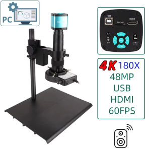 【Philippines spot】YIZHAN 48MP Digital Microscope 4K Video Recording USB HDMI Industrial Microscope Camera 130X 150X 215X C-mount Lens Soldering Repair