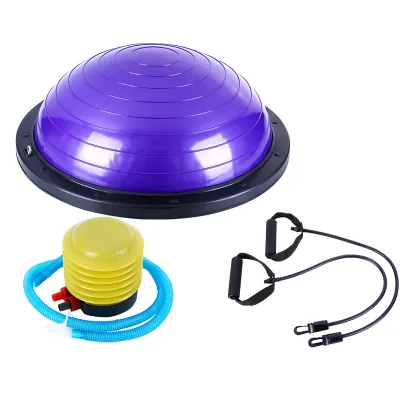 1set Bóng huấn luyện thăng bằng để tập thể dục nửa quả bóng với thiết bị huấn luyện Yoga bơm bơm bơm