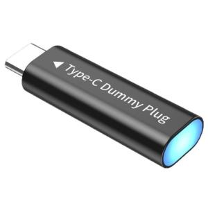 Aluminum Alloy Type C Dummy Plugs DisplayPort Virtual Adapter With Programmable EDID Chip For Remote Desktop Control