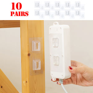 5/10Pairs Double-Sided Adhesive Wall Hooks Hanger Strong Transparent Hooks Suction Cup Sucker Wall Storage Holder For Kitchen Bathroom