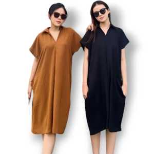 Dress Korean Tiara Top Crinkle Airflow Ukuran MLXLXXL Jumbo Terbaru Tiara Korean Dress Bahan Crinkle Airflow Kekinian