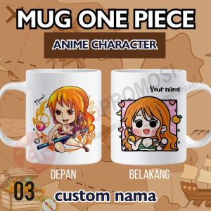 Souvenir Mug One Piece Custom Gelas Kartun - Mug Anime