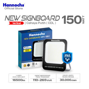 Hannochs New Signboard HFV 150W Cahaya Putih - Lampu Sorot LED Flood Light (Model Vertical)