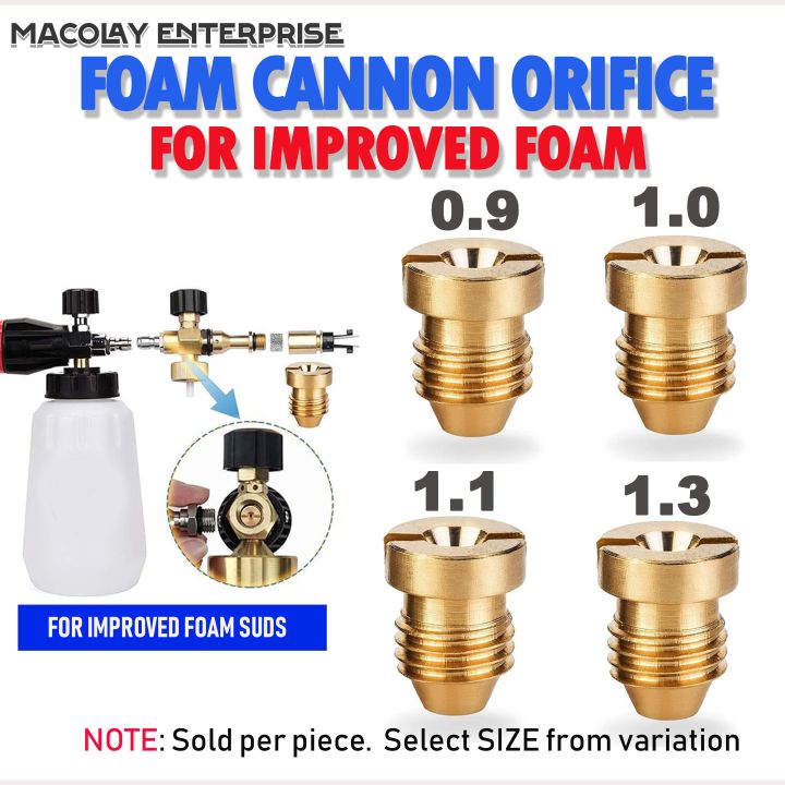 Foam Cannon Orifice Replacement 1.3, 1.1mm, 1.0mm or 0.9mm selection Macolay Enterprise Lazada PH