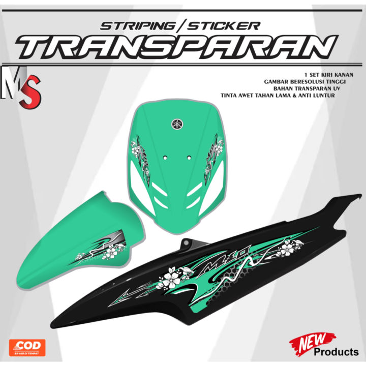 STIKER TRANSPARAN MIO OLD/MIO SPORT SMILE STRIPING VARXY SAKURA MS05 ...
