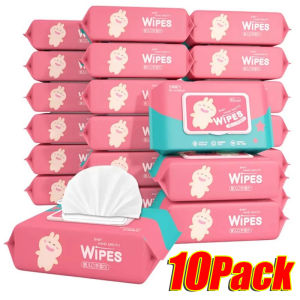 10Pack (80pcs/pack) Portable Skin-friendly Baby Wipes / Mouth Hand Cleaning Tissues / Non-Alcohol Disposable Cleaning Wipes