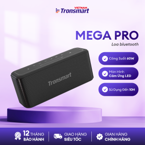 Loa Bluetooth 5.0 Tronsmart Element Mega Pro 60W Hỗ trợ ghép đôi 2 loa - Hàng phân phối chính hãng - Bảo hành 12 tháng