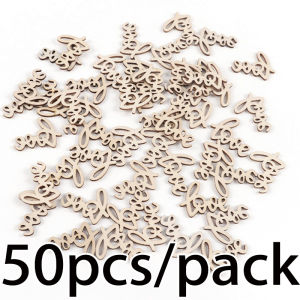 (50 Pieces/bag)3x4cm Hand Painted Love Letter Wooden Pieces Holiday Valentines Day Venue Decoration Room
