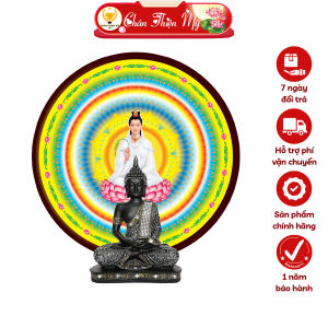 Hào Quang Cơ Phật Giáo Quan Thế Âm Bồ Tát CHÂN THIỆN MỸ Đèn Trang Trí Bàn Thờ Cho Tượng Phật HQCPG-05
