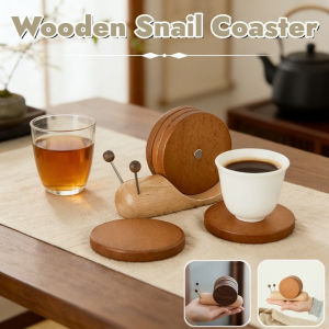 Natural Wooden Coffee Coaster Snail Creative Ornament Tea Cup Heat-Resistant Insulation Pad Home