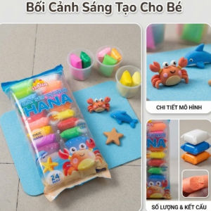 Đồ Chơi Trẻ Em - Bộ Đất Nặn Tự Khô 122436 Màu Kèm Dụng Cụ Siêu Nhẹ Cho Bé Thỏa Sức Sáng Tạo Đam Mê