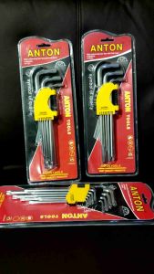 Antonชุดประแจ9ตัว หัวบอล 6 เหลี่ยม ประแจดาว6แฉก เกรดเหล็กCRV เหล็กมีน้ำหนักดี คุณภาพ ดีจริง