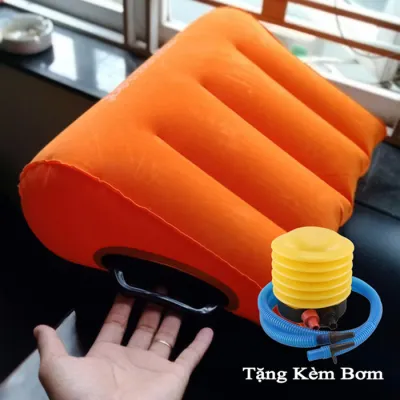 Ghế Bơm Hơi Có Tay Vịn - Đệm Mông - Màu Cam