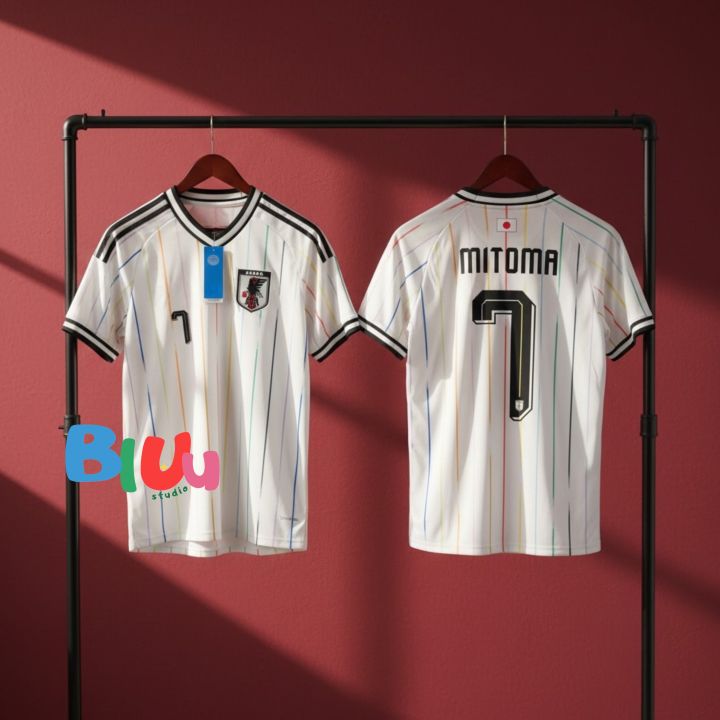 ใหม่!!!(S-5XL) เสื้อฟุตบอล ทีมชาติ ญี่ปุ่น เยือน สีขาว Away "บอลโลก ...