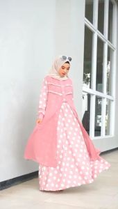 Gamis Set Outer Venyta: Bahan Katun Nyaman & Desain Trendi