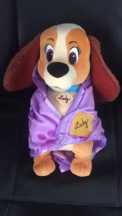 （HOT) Lady And The Tramp Cartoon Dog Plush Toy Babies Stitch With Blanket Appease Towel Cute Stuffed Animals Doll 10'' New Hot