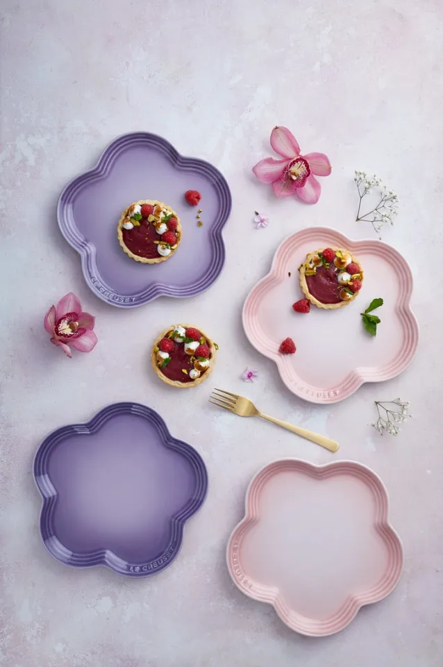 LE CREUSET 23㎝ Flower Plate ×5 Le Creuset Small Flower Plate Set